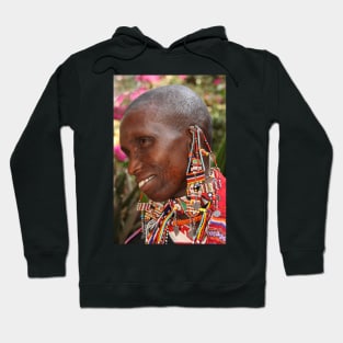 Portrait of an Older Maasai (or Masai) Woman, East Africa Hoodie